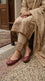 Maroon Leather Khussa For Ladies EC8935