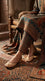 Fawn Leather Khussa For Ladies EC8935