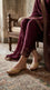 Fawn Leather Khussa For Ladies EC8936
