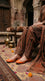 Orange Leather Khussa For Ladies EC8937