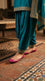 Skpink Leather Khussa For Ladies EC8937