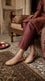 Fawn Leather Khussa For Ladies EC8938