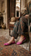 Skpink Leather Khussa For Ladies EC8938