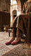 Red Leather Khussa For Ladies EC8940