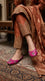 Pink Leather Khussa For Ladies EC8940