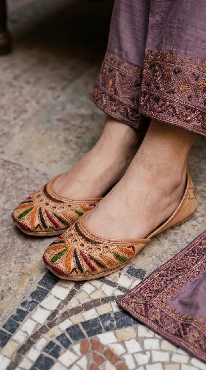 Multy Leather Khussa For Ladies EC8944
