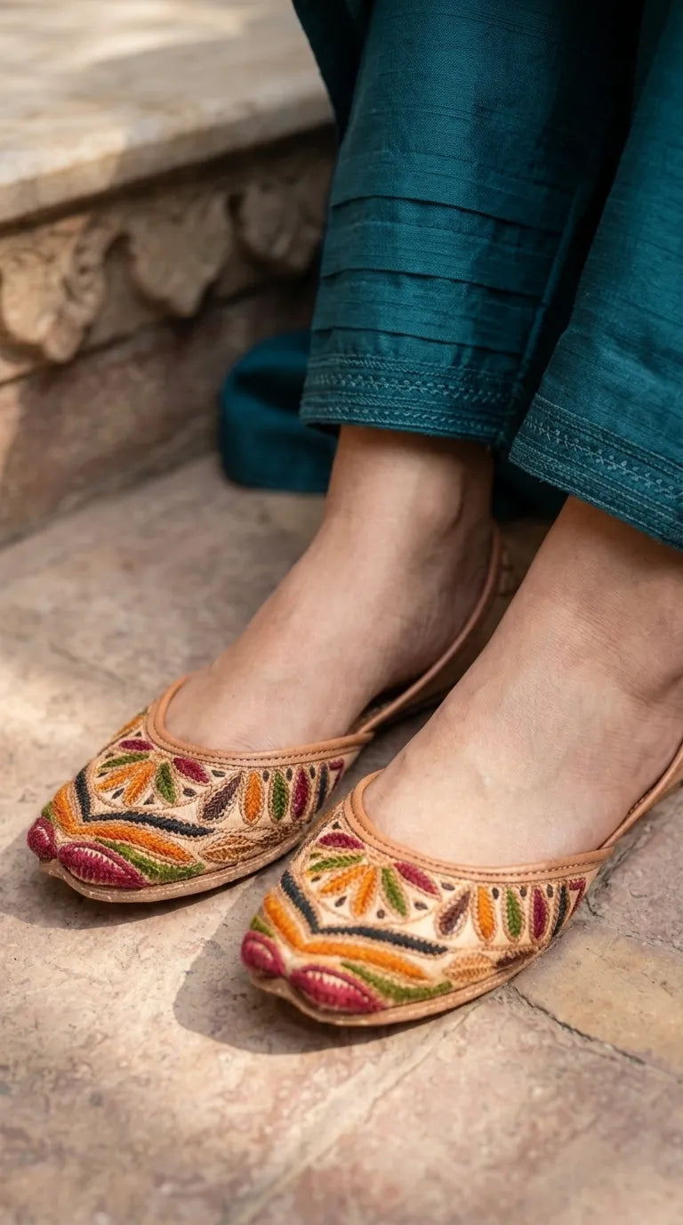 Multy Leather Khussa For Ladies EC8946