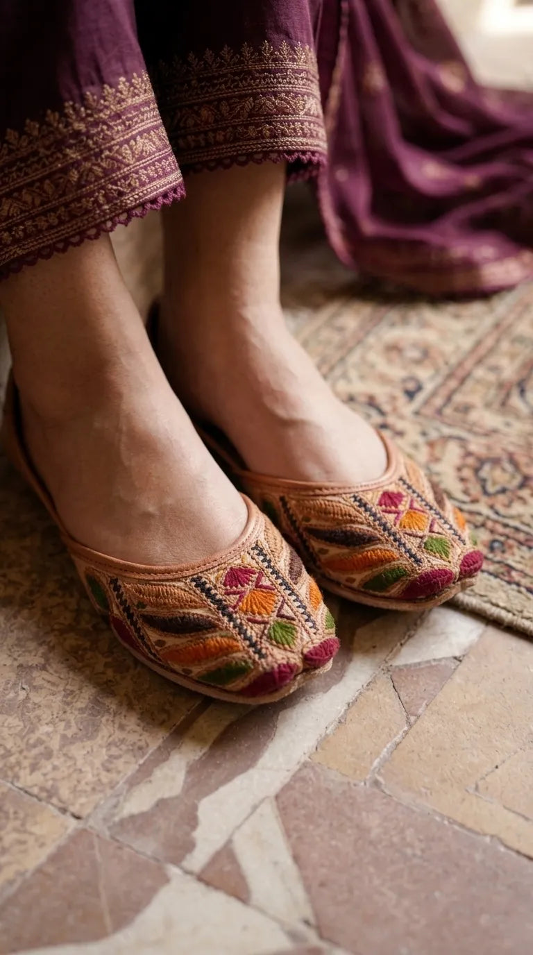Multy Leather Khussa For Ladies EC8947