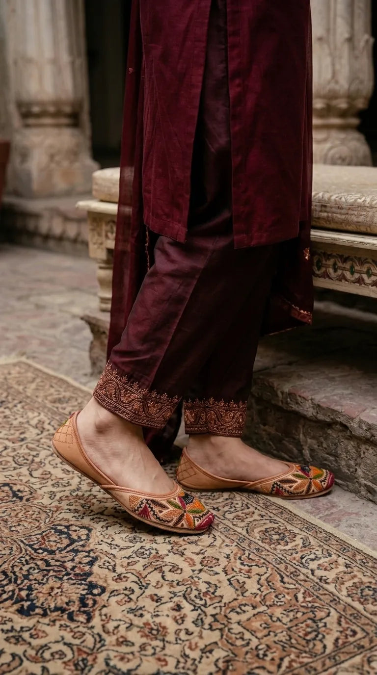 Multy Leather Khussa For Ladies EC8948