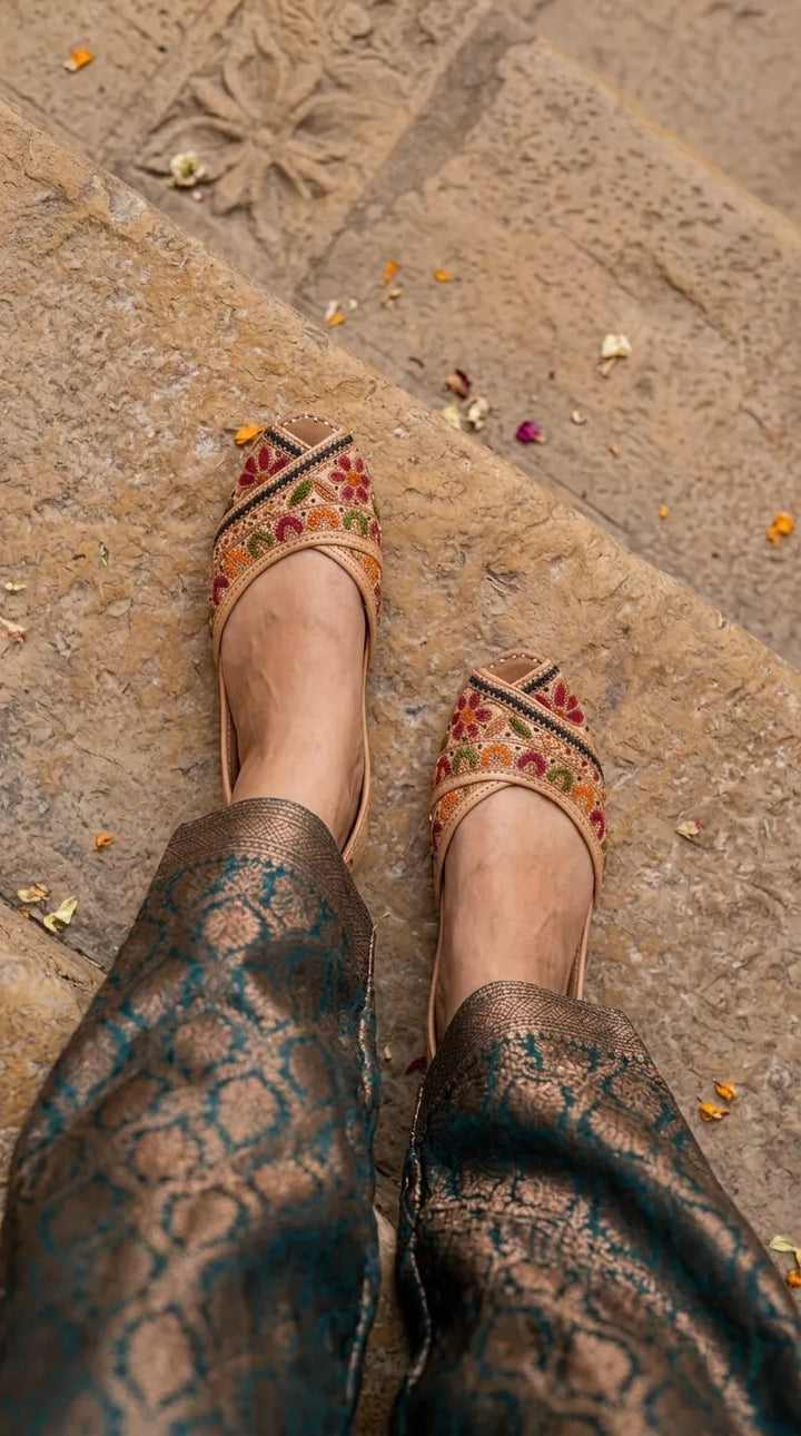 Multy Leather Khussa For Ladies EC8951