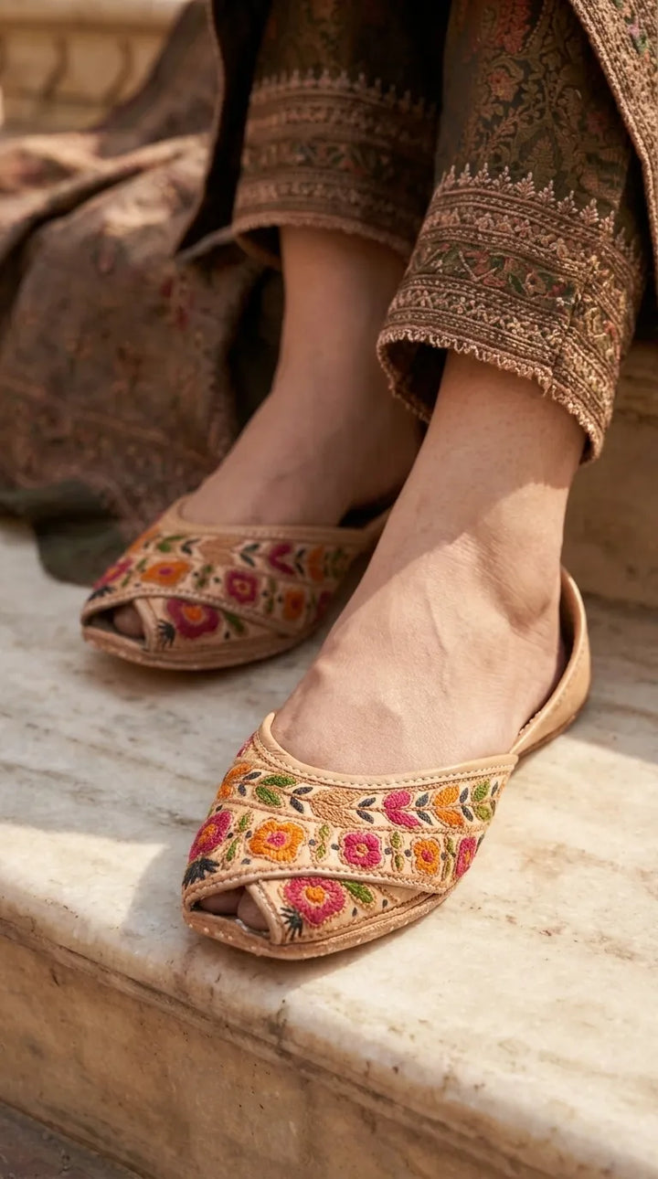 Multy Leather Khussa For Ladies EC8952