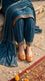 Orange Leather Khussa For Ladies EC9102