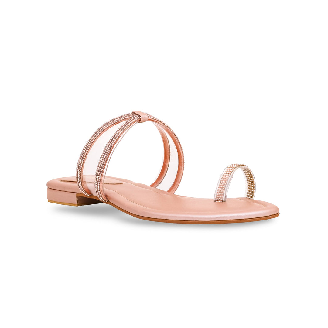 Peach Fancy Chappal FN0688