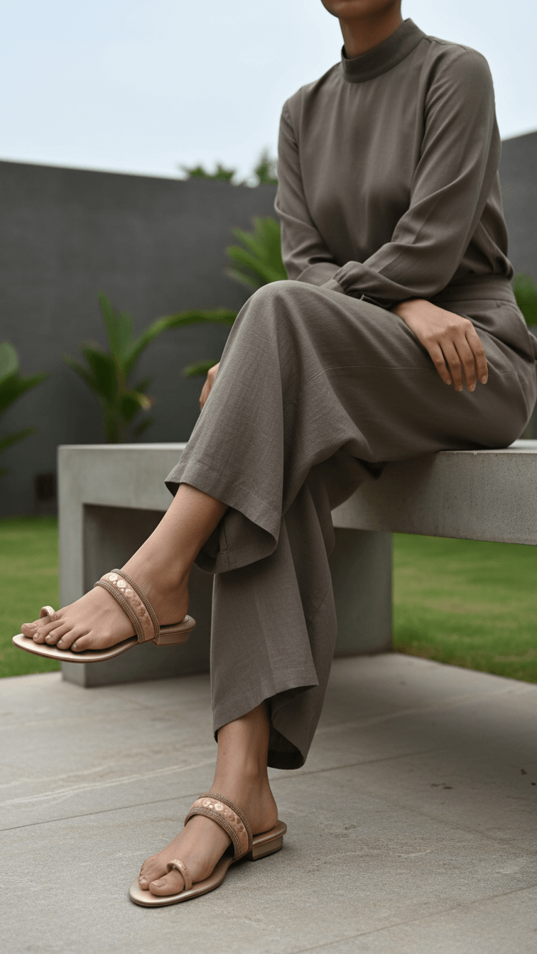 Golden Fancy Chappal FN0691