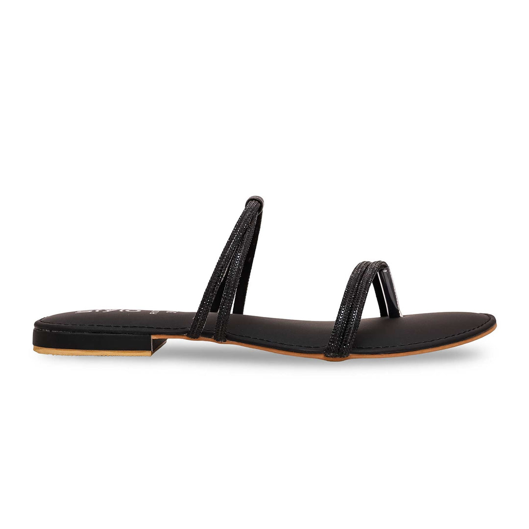 Black Fancy Chappal FN0734