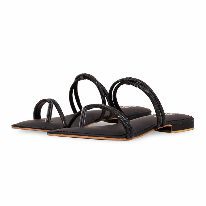 Black Fancy Chappal FN0734