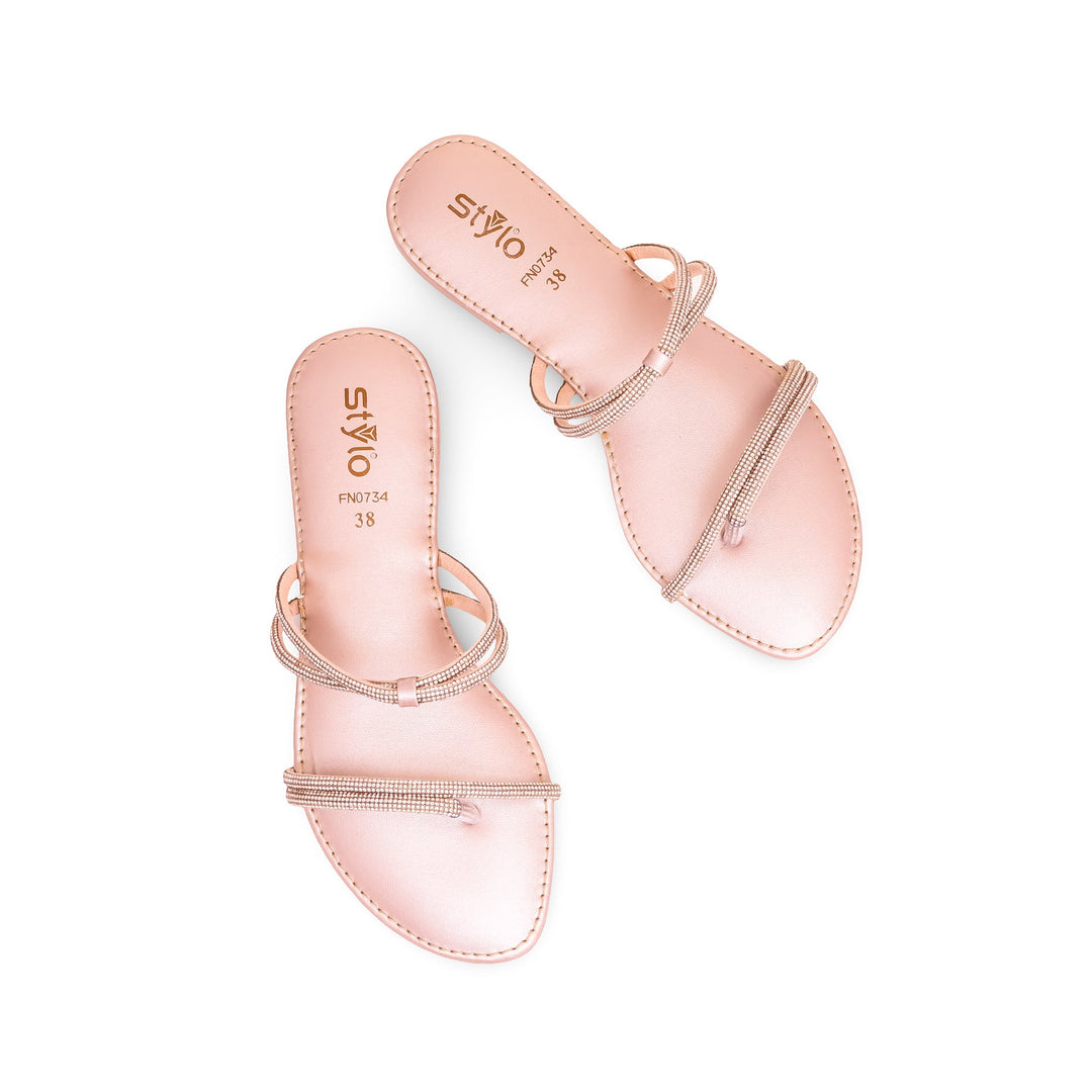 Peach Fancy Chappal FN0734