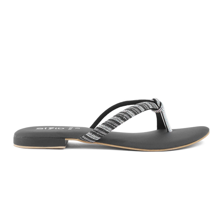 Black Fancy Chappal FN0736