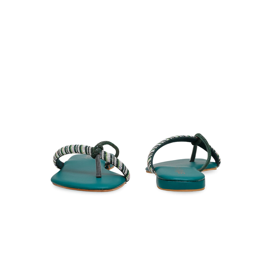 Green Fancy Chappal FN0736