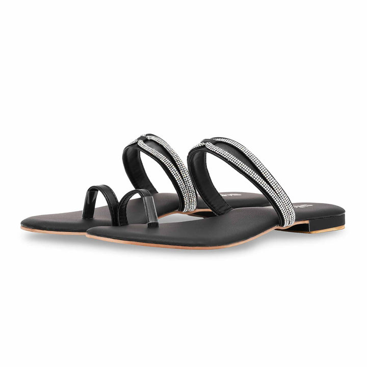 Black Fancy Chappal FN0737