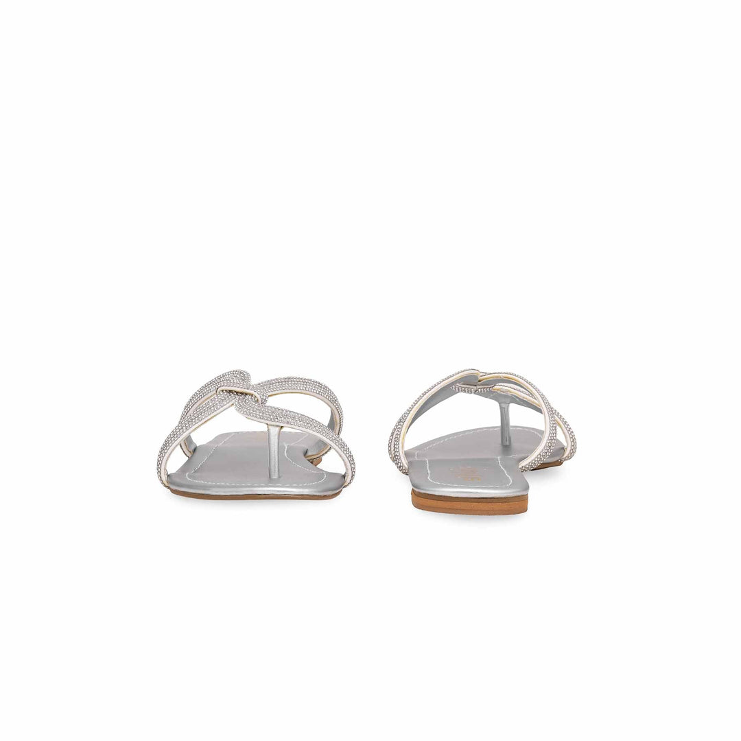 Silver Fancy Chappal FN0743