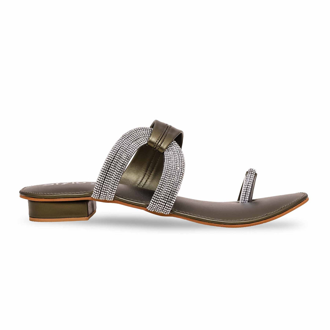 Olive Fancy Chappal FN0747