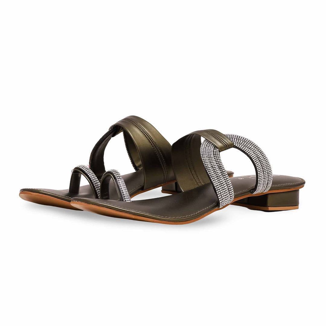 Olive Fancy Chappal FN0747