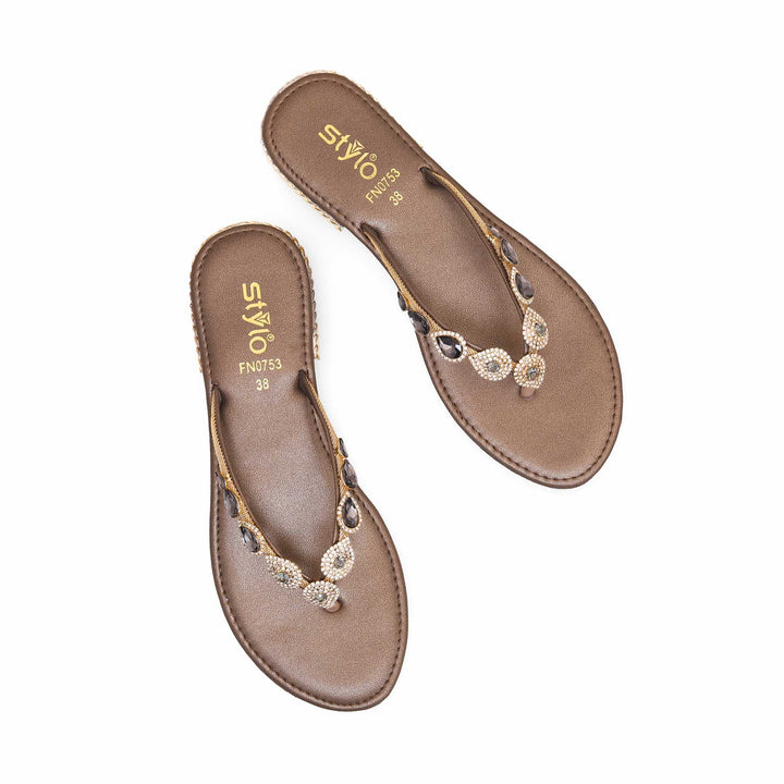 Olive Fancy Chappal FN0753