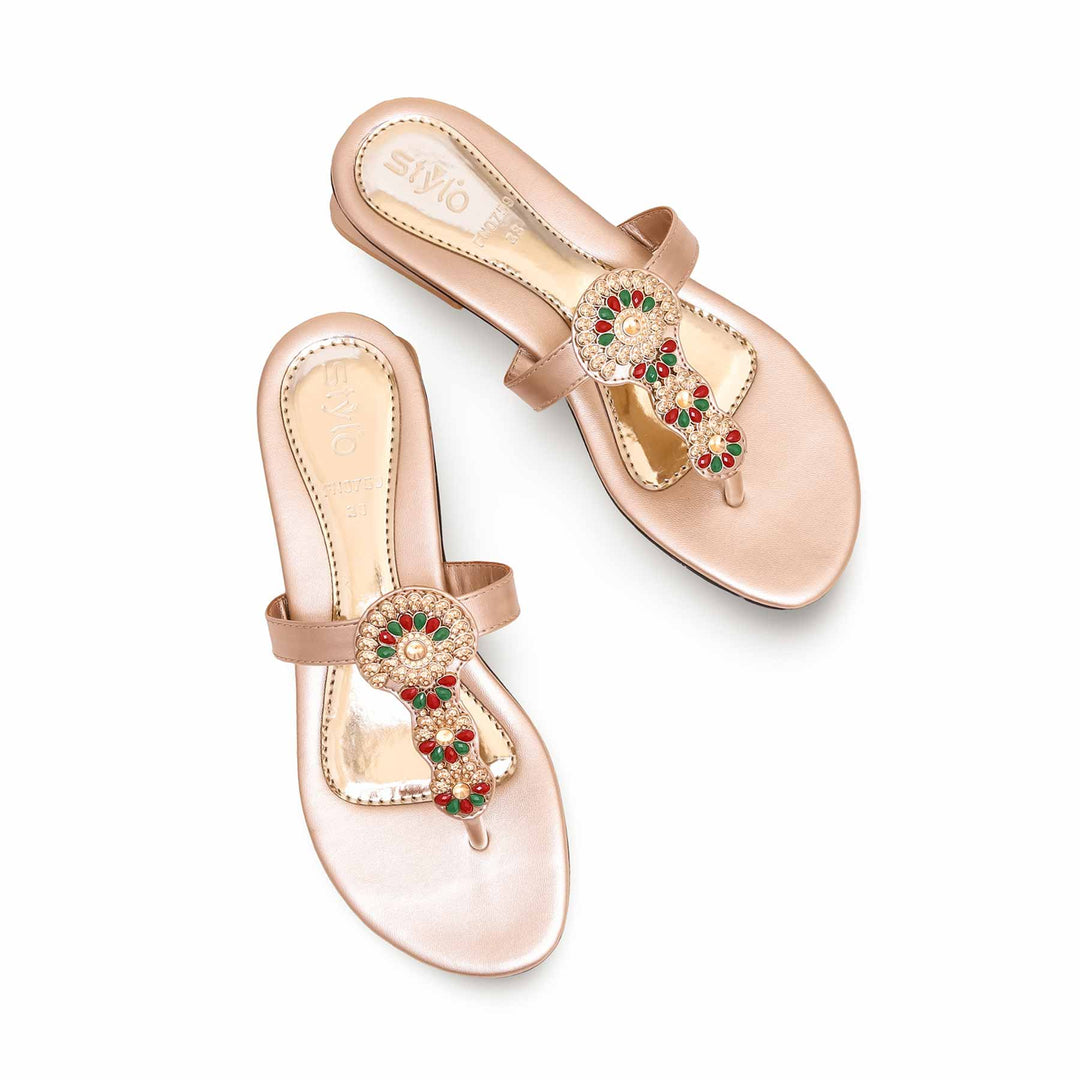 Golden Fancy Chappal FN0759