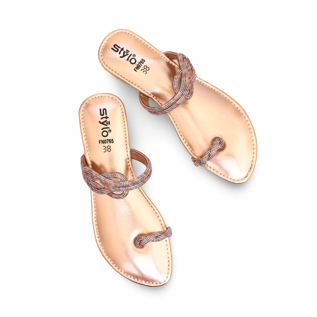 Peach Fancy Chappal FN0765