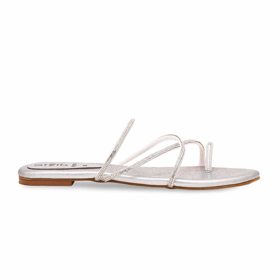 Silver Fancy Chappal FN0774