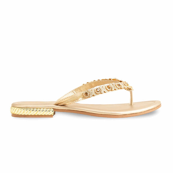 Golden Fancy Chappal FN0778