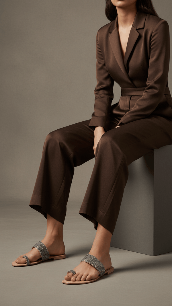 Golden Fancy Chappal FN0783