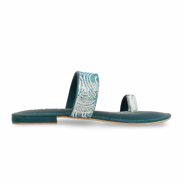 Seagreen Fancy Women Chappal FN0783