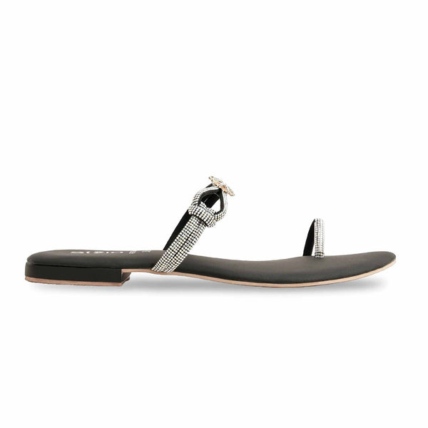 Black Fancy Chappal FN0784