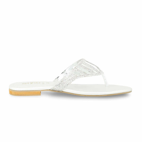 Silver Fancy Chappal FN0786