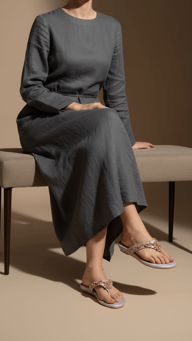 Purple Fancy Chappal FN0791