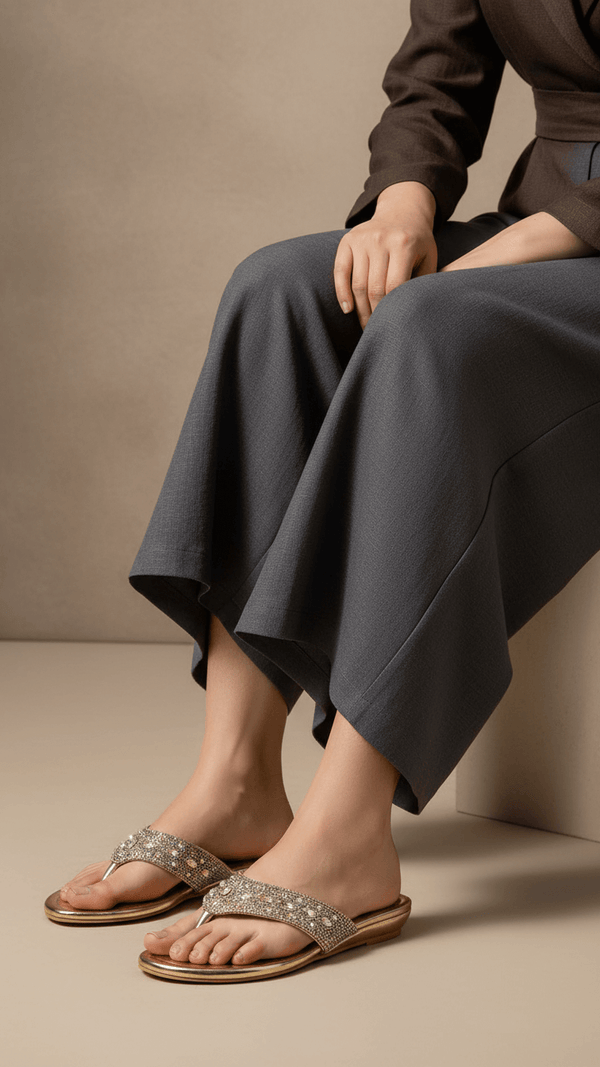 Golden Fancy Chappal FN0794