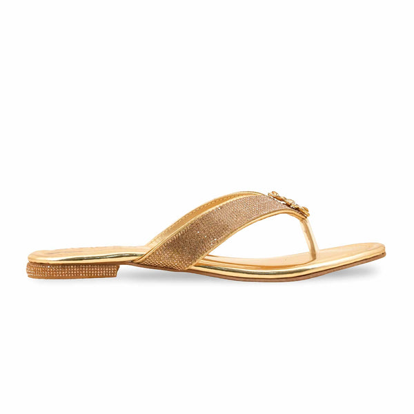 Golden Fancy Chappal FN0799