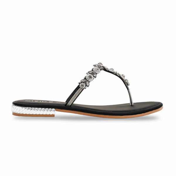 Black Fancy Chappal FN0802