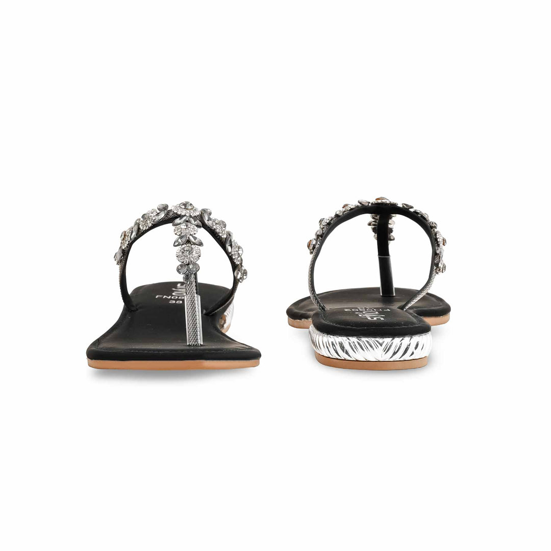 Black Fancy Chappal FN0802