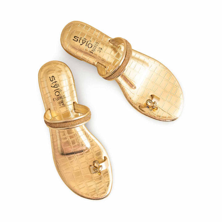 Golden Fancy Chappal FN0805