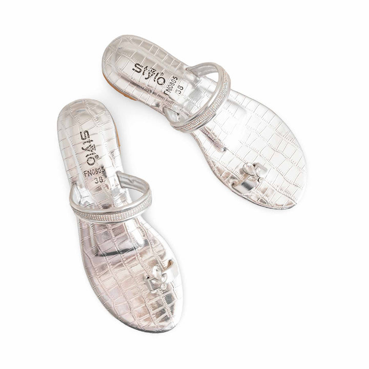 Silver Fancy Chappal FN0805