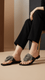 Black Fancy Chappal For Women FN0809