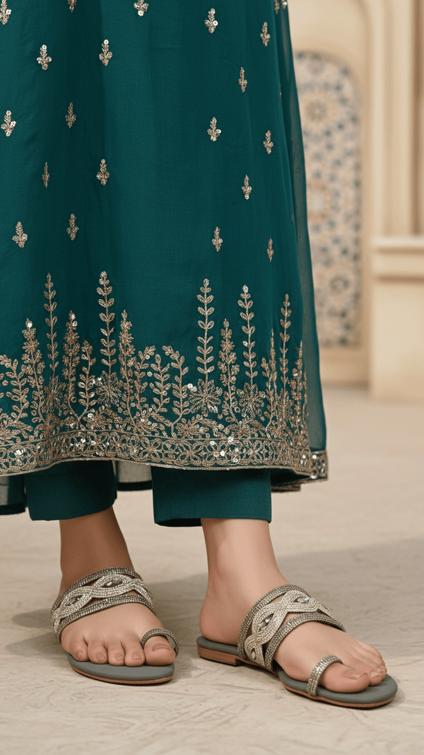 Grey Fancy Women Chappal  FN0810