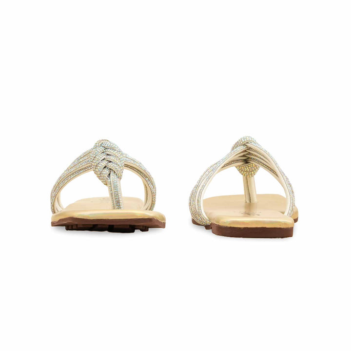 Golden Fancy Chappal For Women FN0814