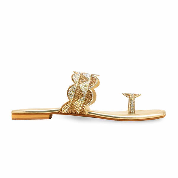 Golden Fancy Chappal FN0817