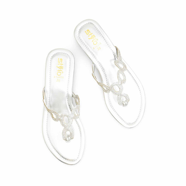 Silver Fancy Chappal FN0818