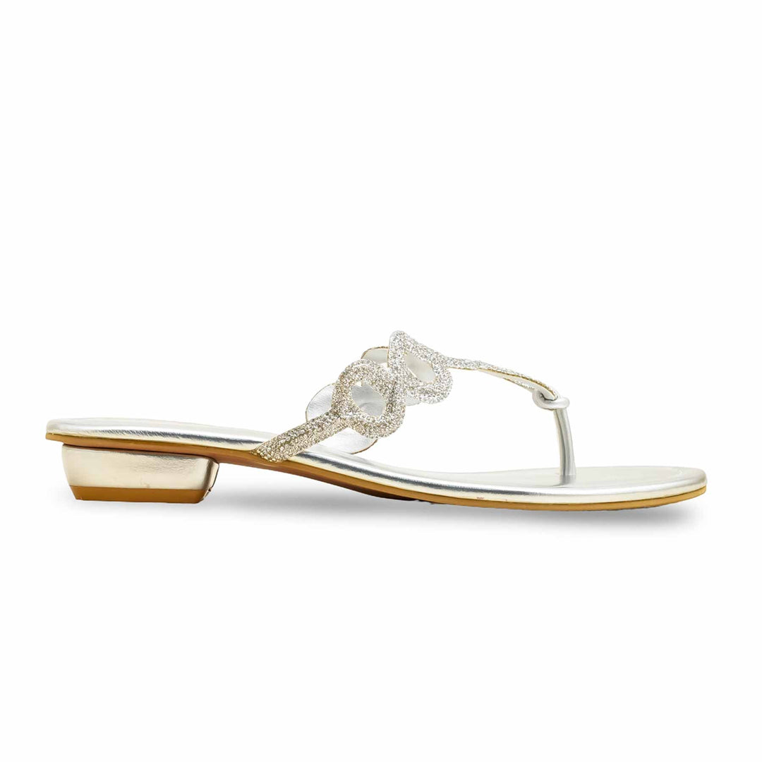 Silver Fancy Chappal FN0818
