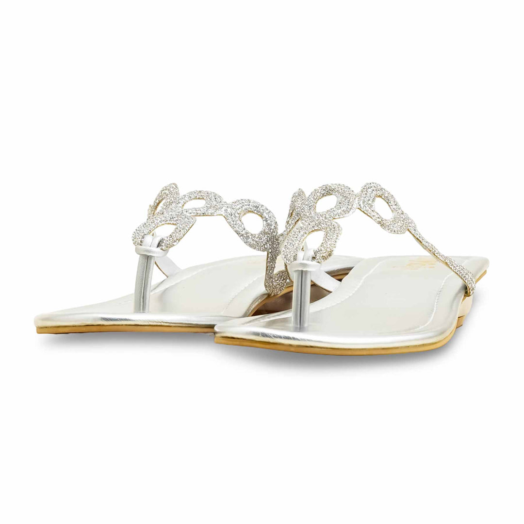 Silver Fancy Chappal FN0818